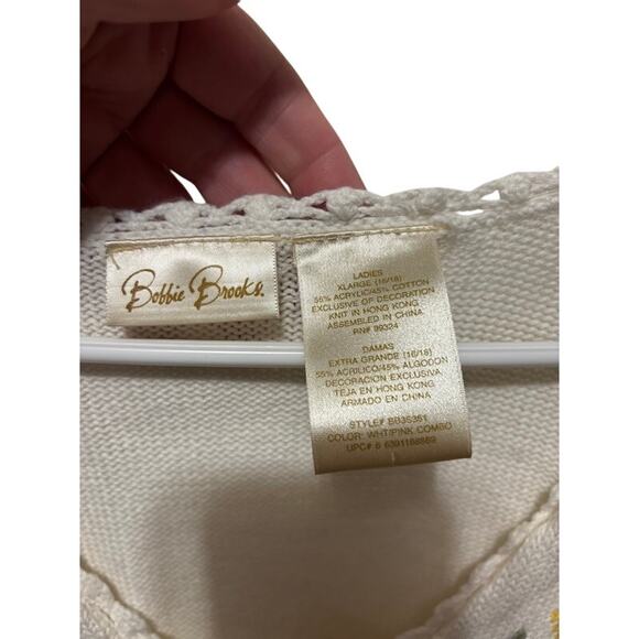 Vintage Bobbie Brooks Embroidered "Teacher" Vest Floral /Heart Design Womens XL - Picture 4 of 7